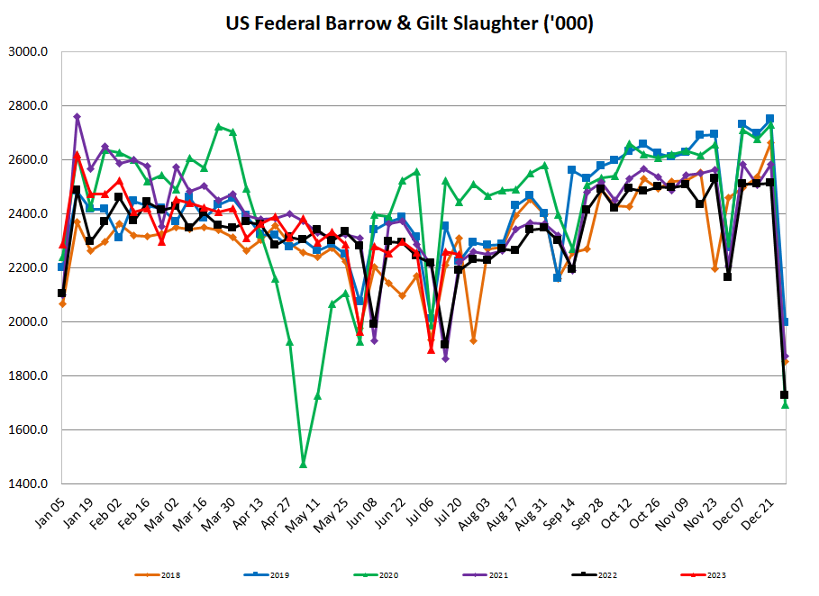 US Barrow & Gilt Slaughter